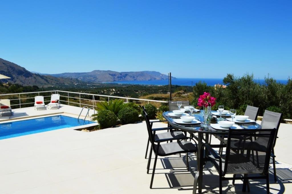 Villa Vuna - Private Pool -Sea View Chania  Exteriör bild