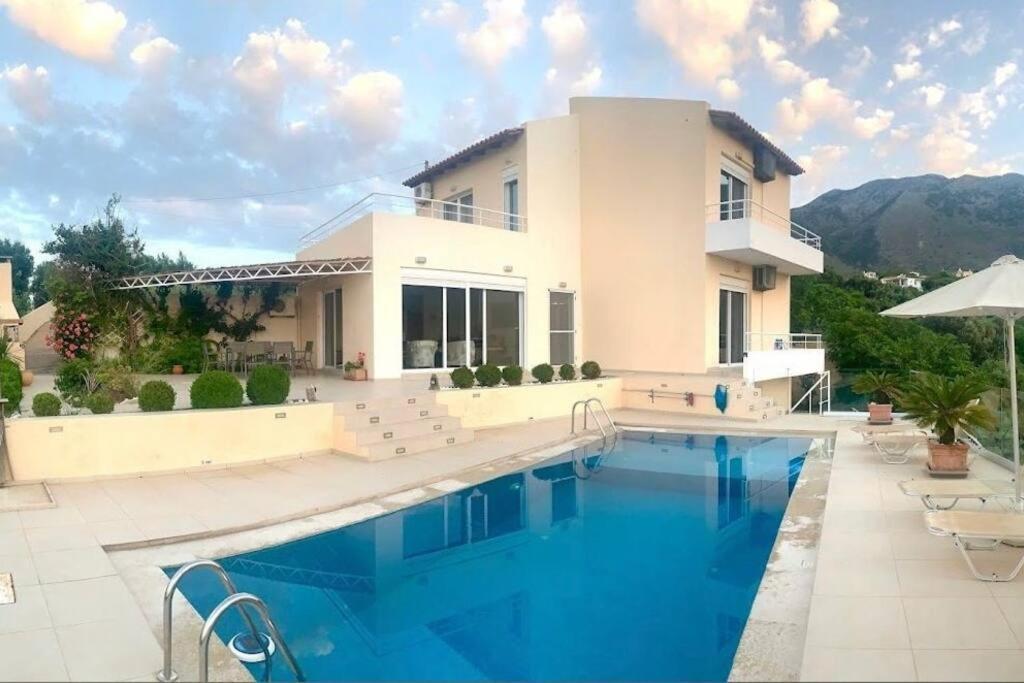 Villa Vuna - Private Pool -Sea View Chania  Exteriör bild