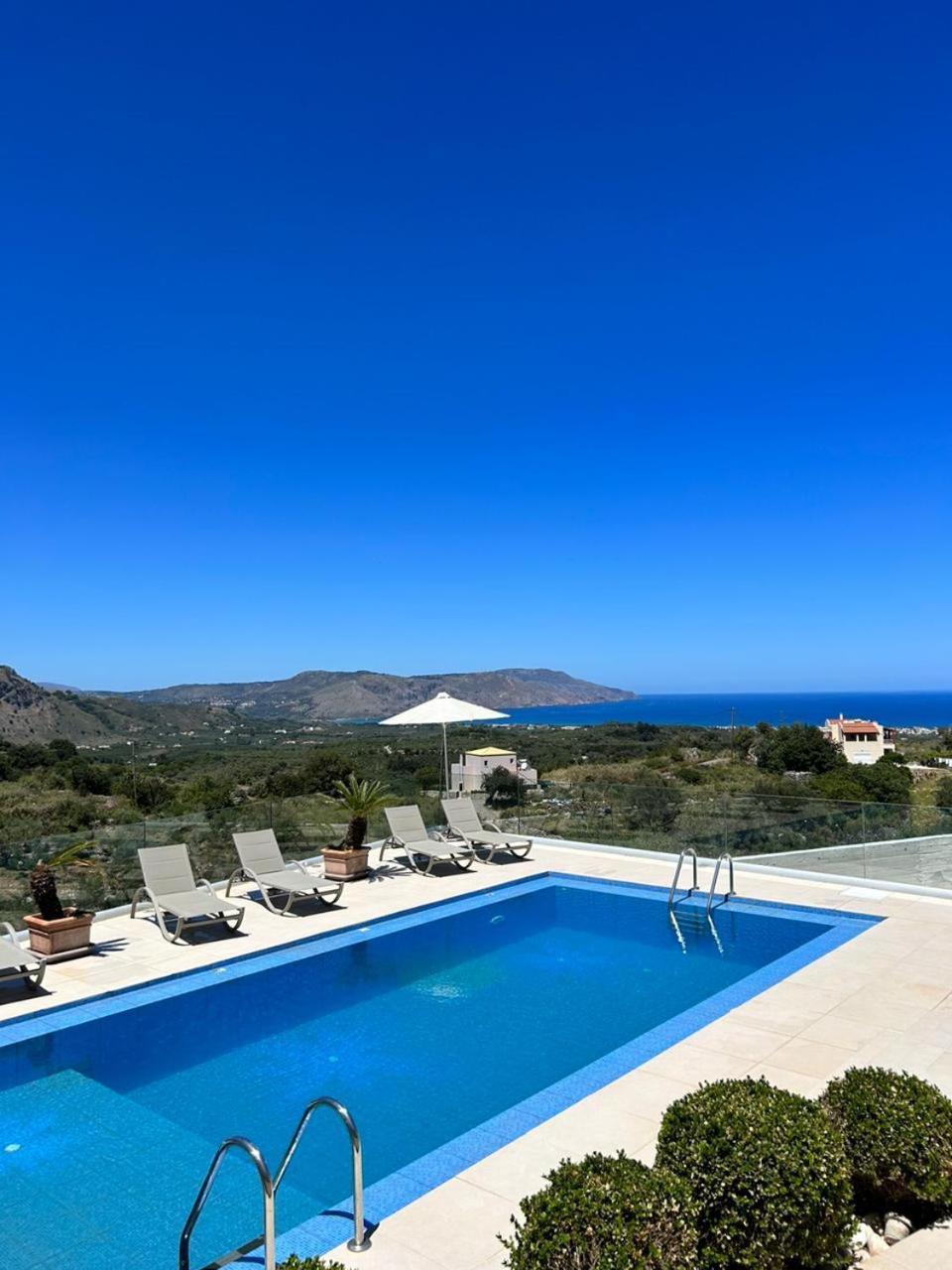 Villa Vuna - Private Pool -Sea View Chania  Exteriör bild